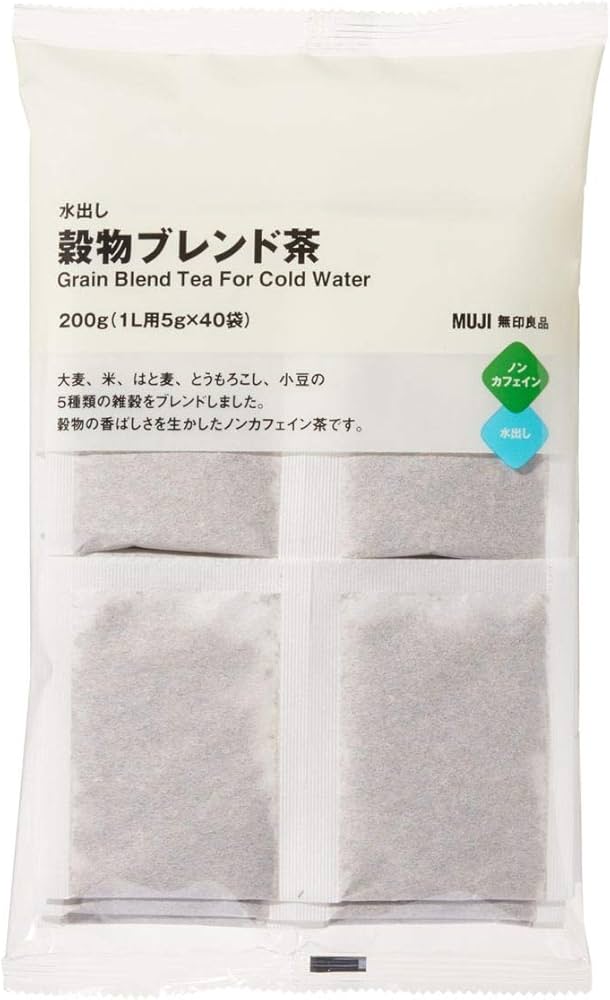 Amazon.co.jp: 無印良品 水出し 穀物ブレンド茶 200g(1L用5g×40袋