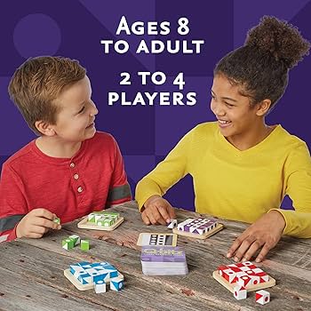Mindware Q-bitz Wooden Card Game, 4 Players, 8 - 15 years, Board