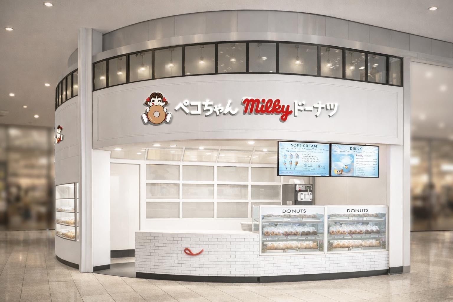 不二家「ミルキー」風味のドーナツ専門店に春らしい新商品が登場