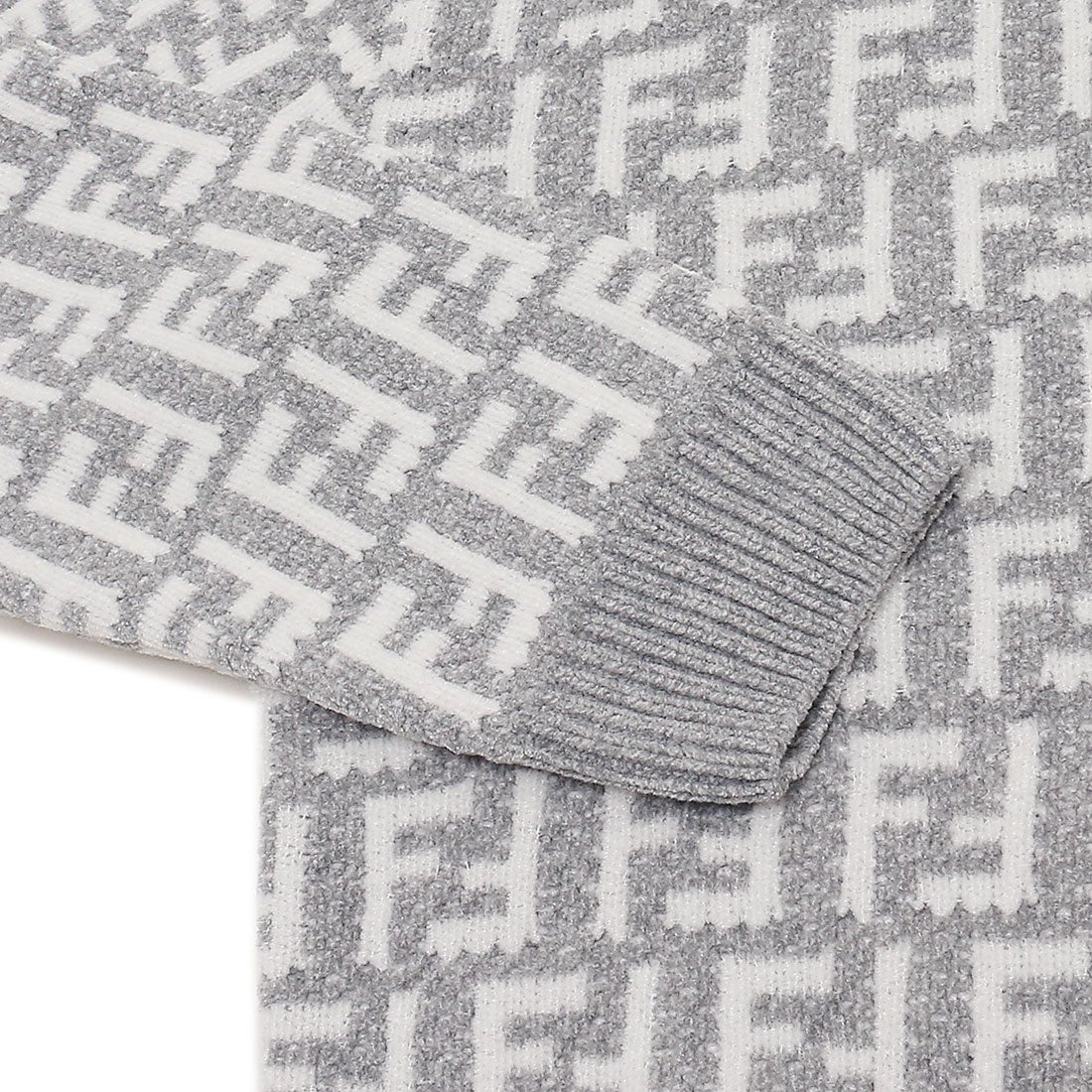 フェンディ 子供服 ニット セーター グレー キッズ レディース FENDI