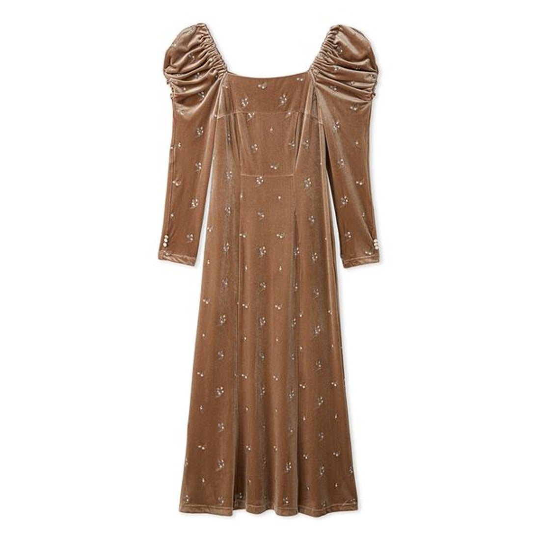 リリーブラウン LILY BROWN フラワーエンブロイダリースクエアネック