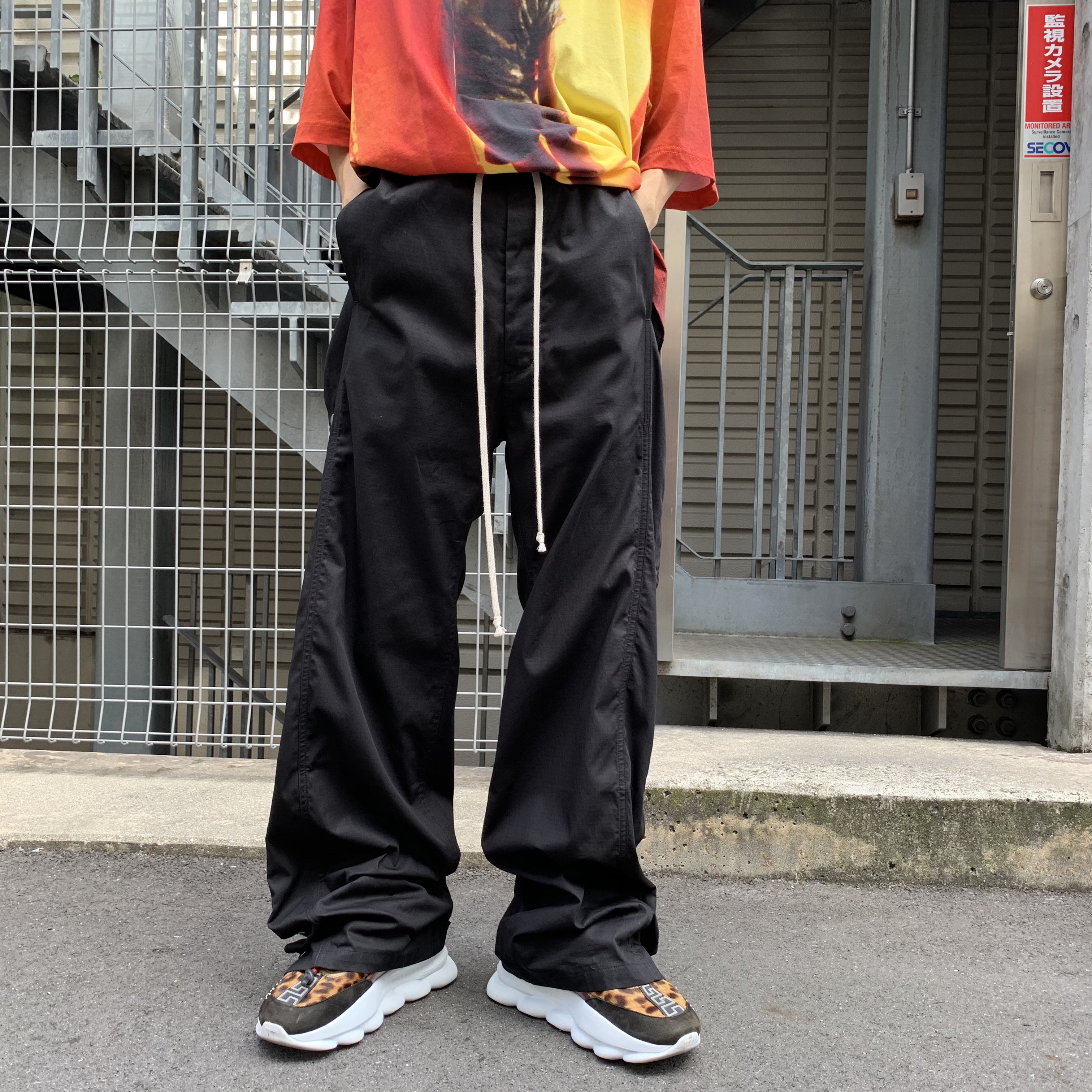 DRKSHDW 19SS EASY PUSHERS ドローストリング ワイドパンツ | モード