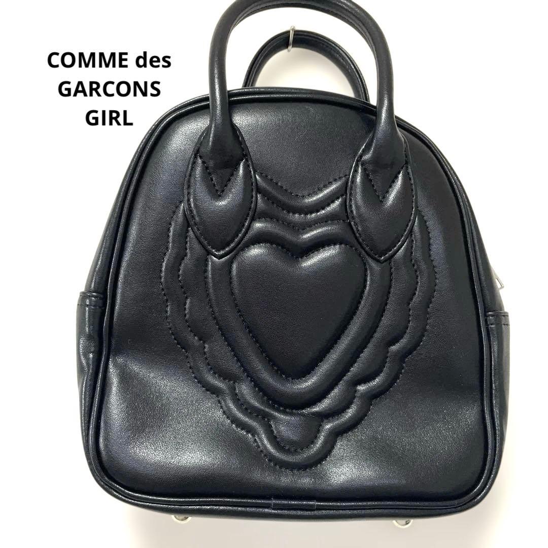 COMME des GARCONS GIRL コムデギャルソンハートハンドバッグ コム デ ギャルソン・ガール“ドット柄ハート”のバッグ、レッドor