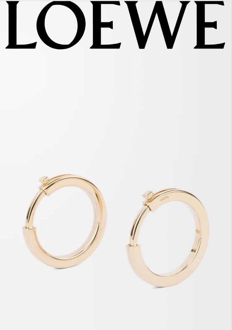 新品　LOEWE ロエベ ストラップメタリックリング ゴールド　1個 LOEWE - 新品未使用 LOEWE ロエベ ストラップ メタリックリング