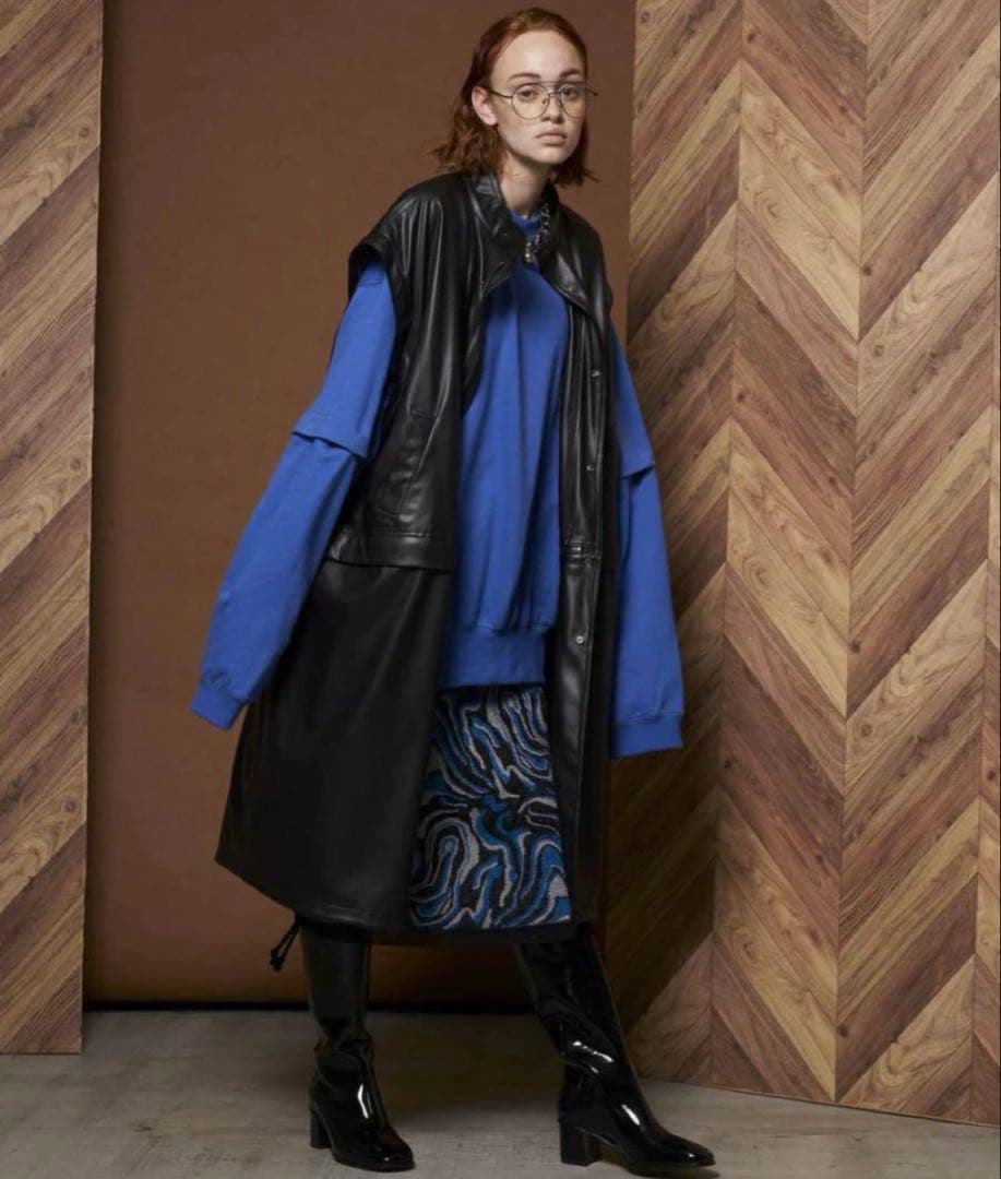 メゾンスペシャル ヴィーガン レザー プライム オーバー モッズコート