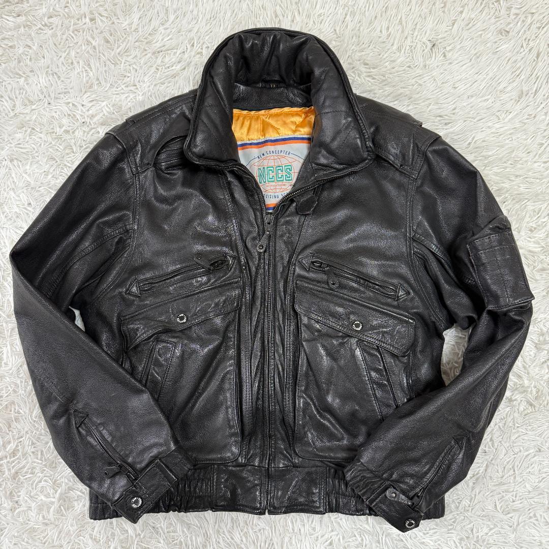 希少LL✨【絶版】KADOYA カドヤ 革ジャン ニューコンセプター ライナー