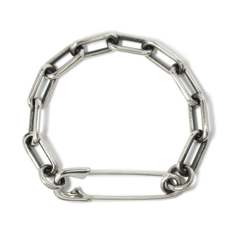 安全ピン 長アズキ チェーン ダイヤモンド ブレスレット L J-BR021)安全ピン長アズキチェーンダイヤモンドブレスレットL