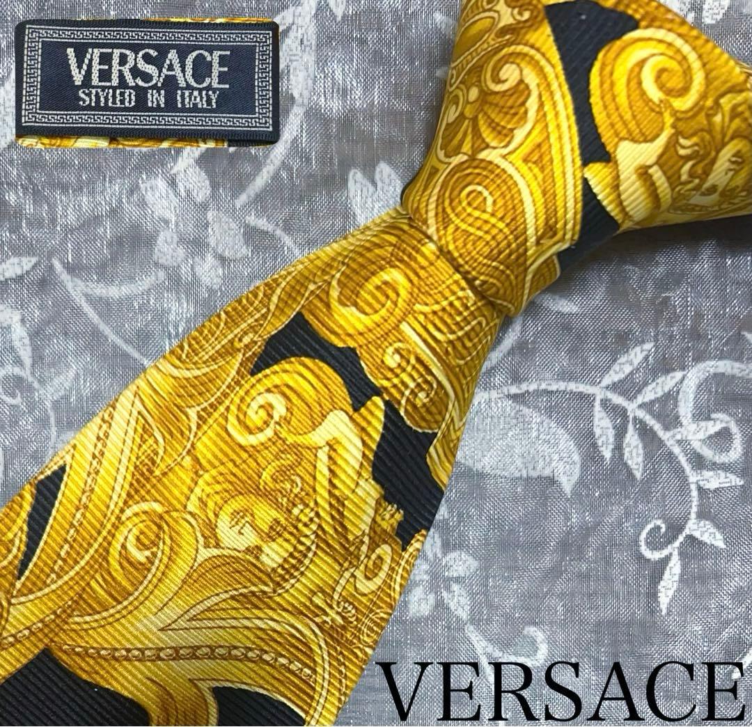 極美品 VERSACE ネクタイ バロック柄 総柄 ✨極美品✨ VERSACE ヴェルサーチ ネクタイ バロック柄 メデューサ