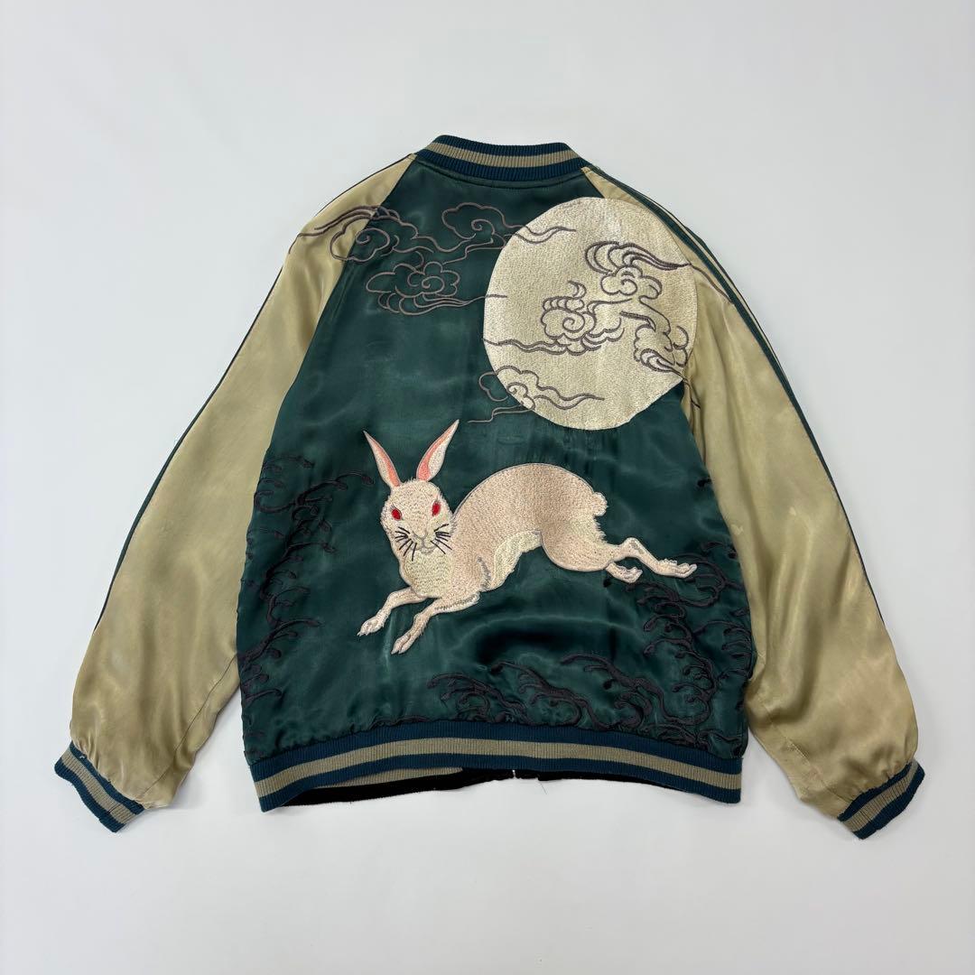 花旅楽団 SCRIPT スプリクト リバーシブル スカジャン 刺繍 サイズ L 花旅楽団 SCRIPT 舞妓柄 刺繍リバーシブルスカジャン