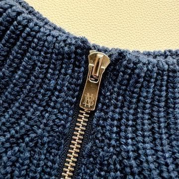 極美品 バトナー ニットプルオーバー ハーフジップ SHARE PARK 紺