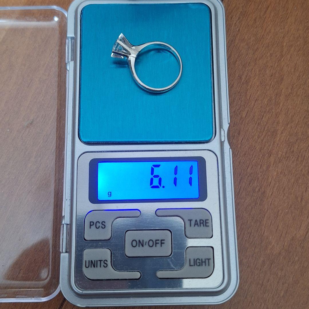 プラチナ　造幣局刻印有り　pt900 立爪リング 見て！造幣局刻印Pt900プラチナリング指輪14号！MJ-1097 : wadaya44