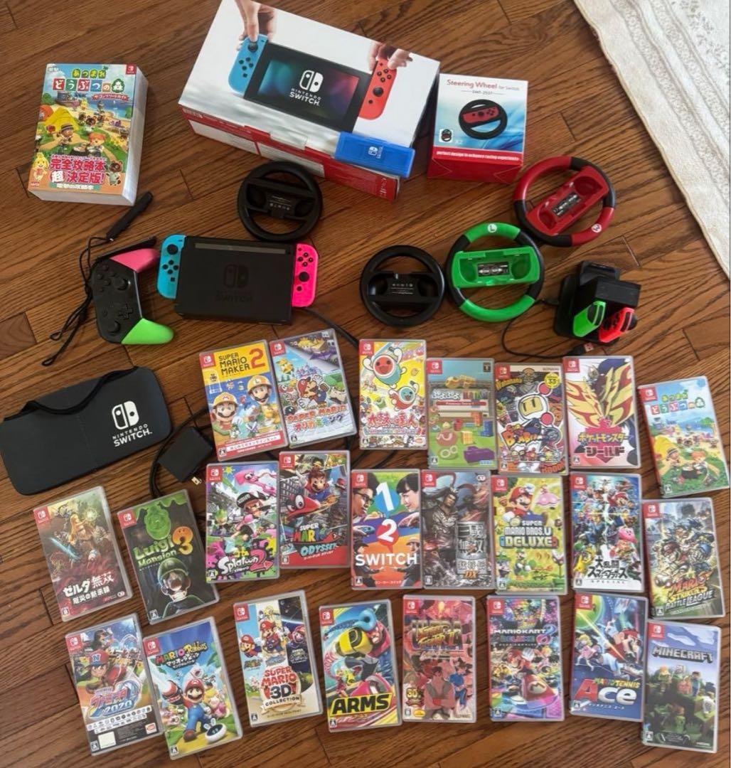 た*し様 任天堂Switch ＋ソフト24本＋ハンドル＋コントローラ等　セット！ Switch/Switch Lite用 ワイヤレスコントローラ Jr． | Switch用 周辺