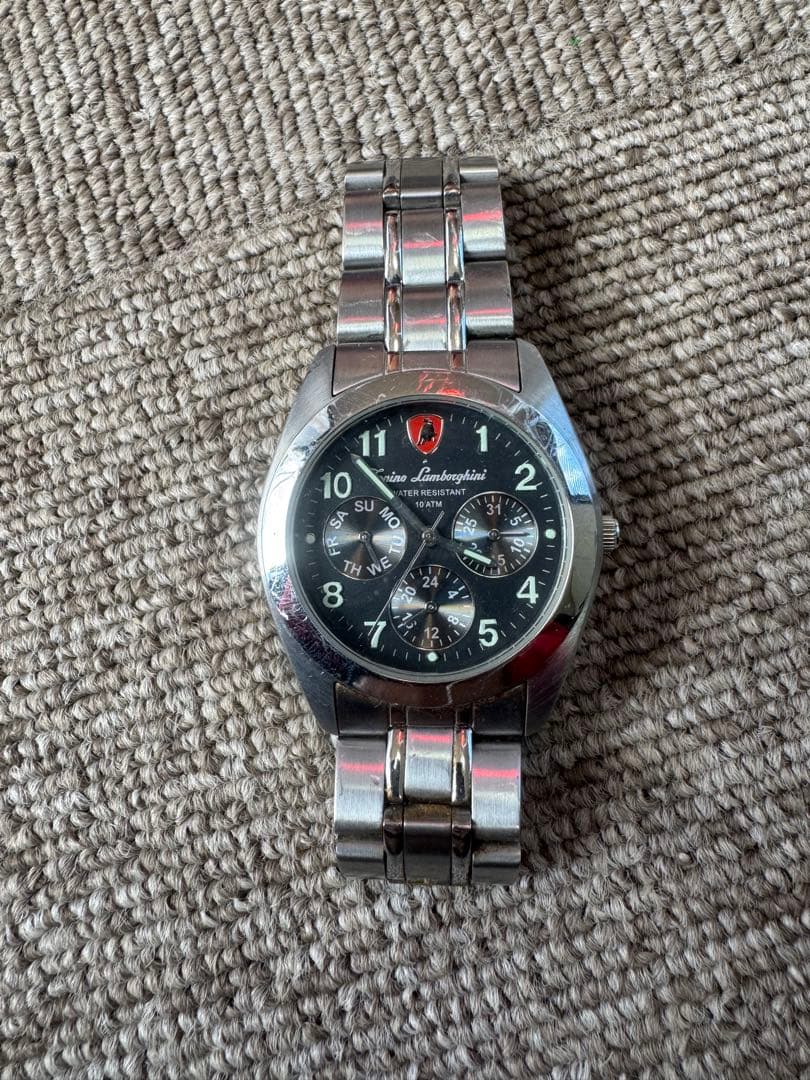 Torino Lamborghini 腕時計 メンズ　防水 Tonino Lamborghini New Spyder Yellow Quartz Watch, 43 mm