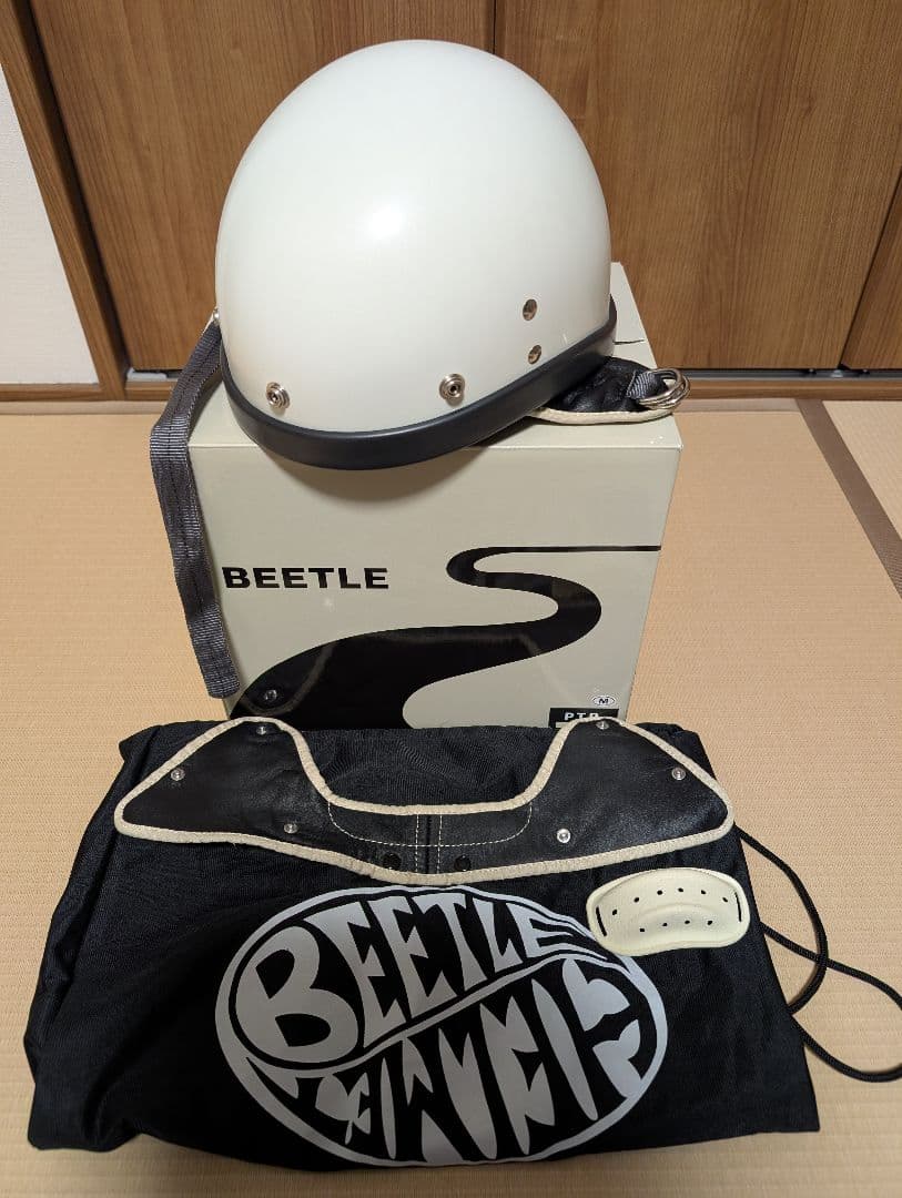 OCEANBEETLE PTR アイボリー　Mサイズ オーシャンビートル□ BEETLE PTR ハーフヘルメット アイボリー