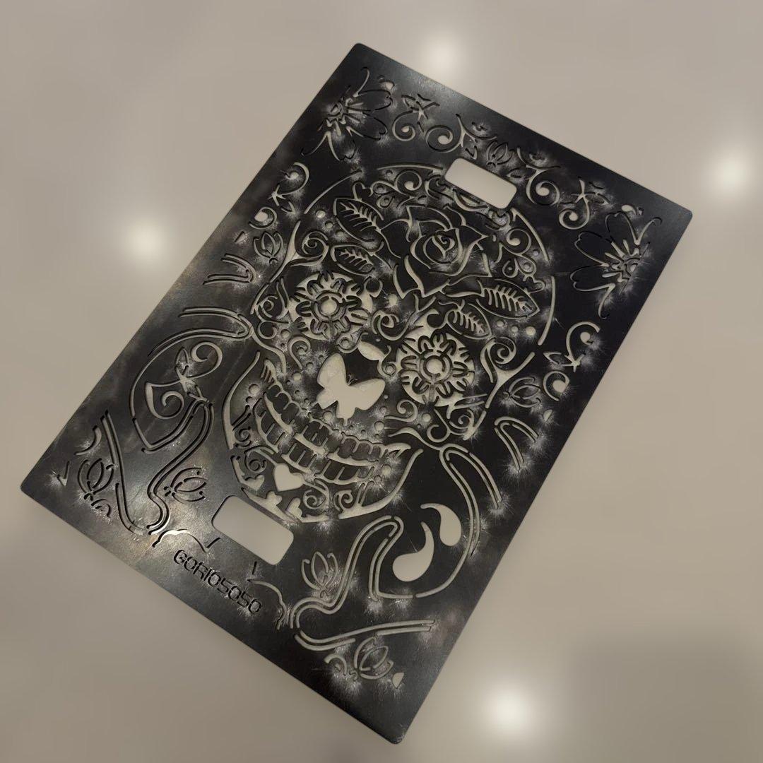 新品‼️GORIO5050✨フラットバーナーカスタムプレート【Skull】 ﾌﾗｯﾄﾊﾞｰﾅｰｶｽﾀﾑﾌﾟﾚｰﾄ【Skull】 | GORIO5050