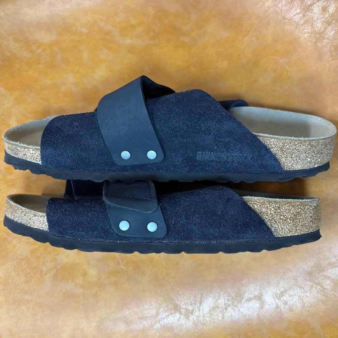 ビルケンシュトック KYOTO フラットサンダル38 24.5cm 紺