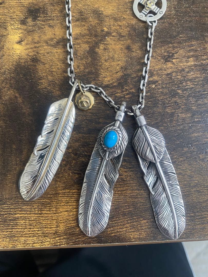 シルバー 羽根デザイン ネックレス メンズネックレス シルバー 925 フェザー 羽根 ネックレス イーグル