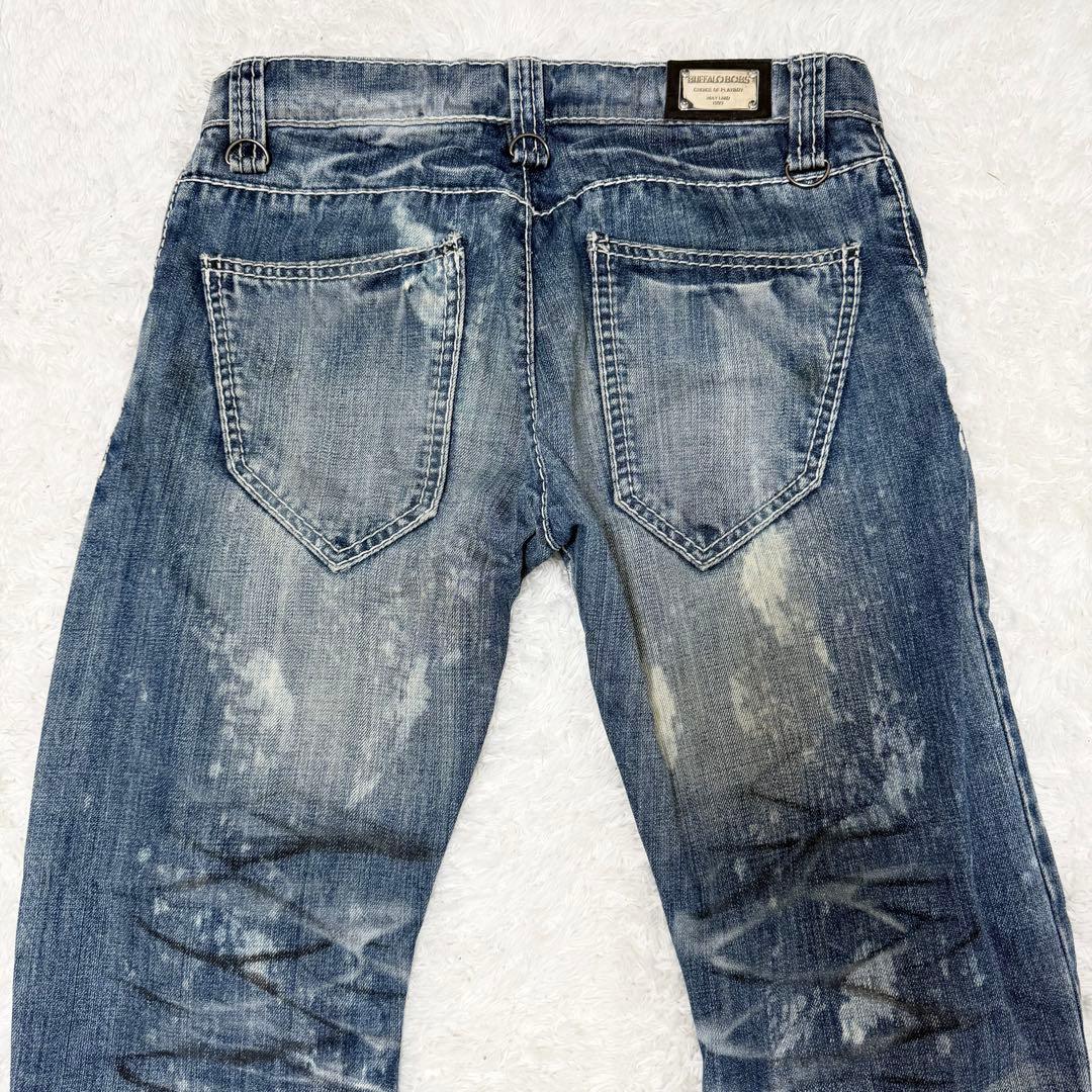 美品 BUFFALO BOBS 鬼ヒゲ バナナカット フレアデニム y2k 平成 - メルカリ