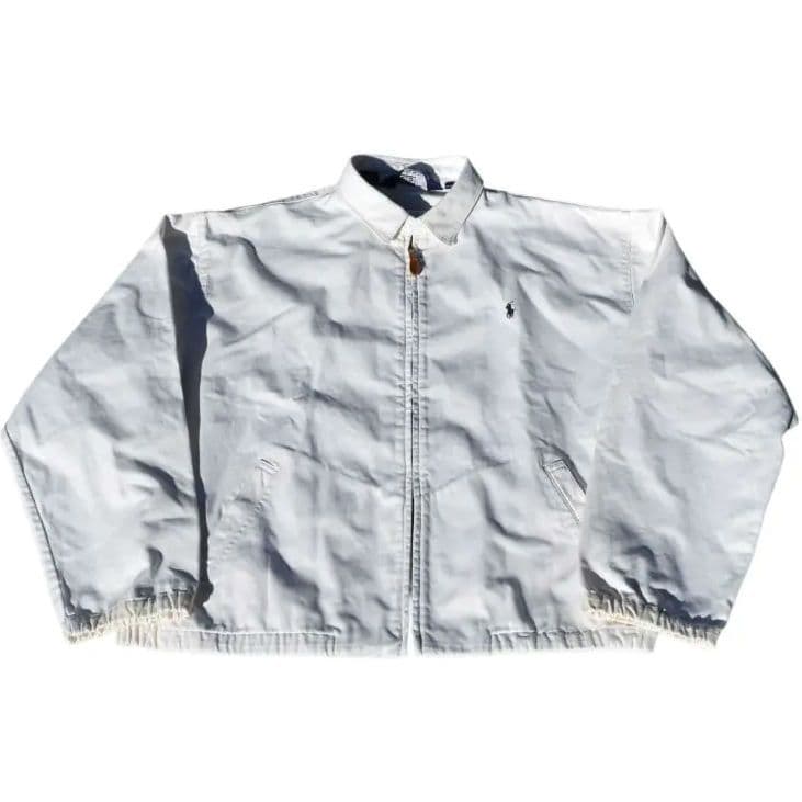 80～90s ラルフローレン 三角タグ スイングトップ 香港製 ホワイト L 80～90s ラルフローレン 三角タグ スイングトップ 香港製 ホワイト L