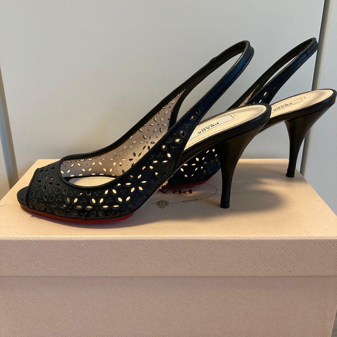 【新品未使用】PRADA ヒールサンダル PRADA（プラダ） クリスクロスサンダル 2X3121 3LEM メンズ レザー