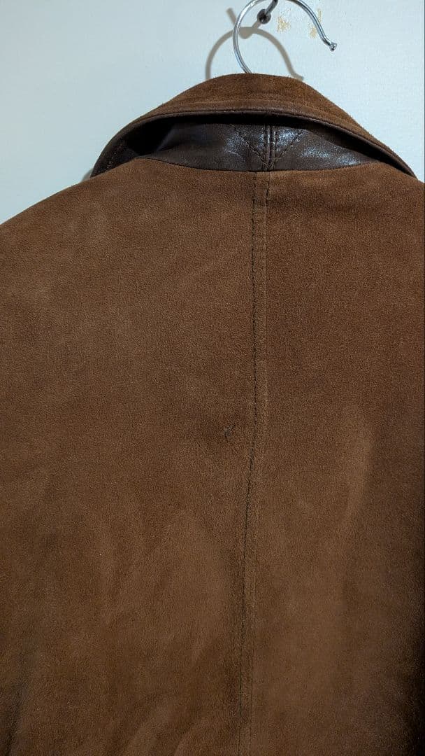 傑作】HUGO BOSS スウェード ジャケット 襟レザー vintage - メルカリ