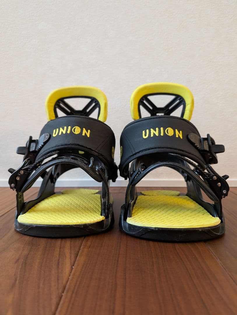 【キッズSサイズ】UNION スノーボードビンディング 黒/黄 UNION BINDING CADET BLACK Sサイズ(21-23.5cm) ユニオン キッズ