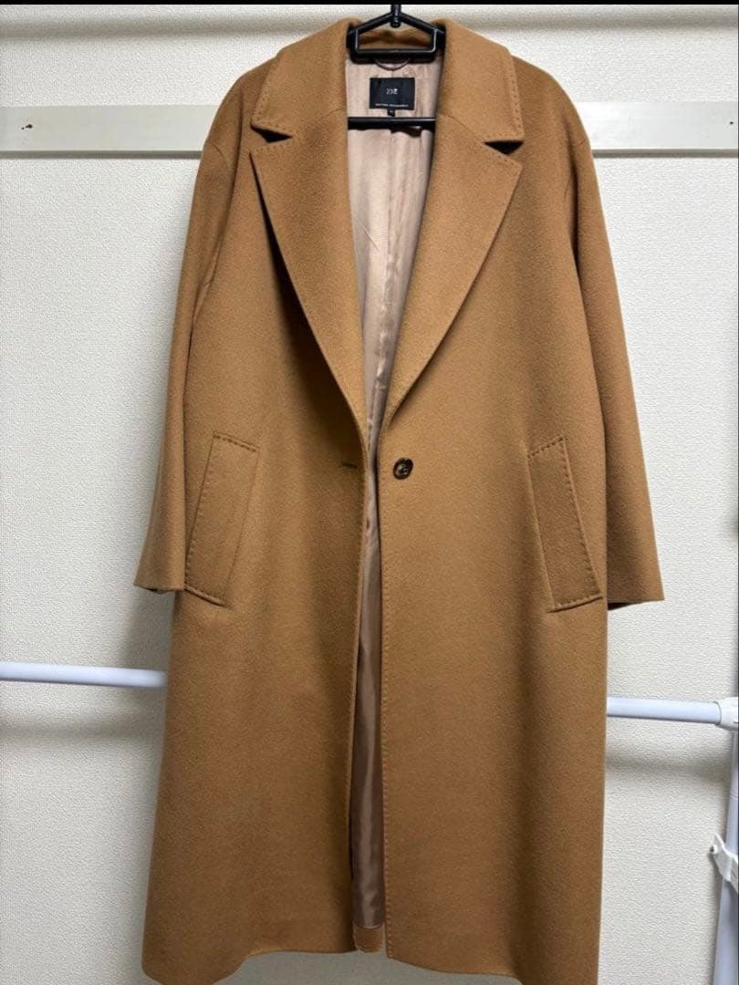 【美品】23区 ロングコート カシミヤ混 46 カシミヤ混 2TONE リバーロングコート（5313252001