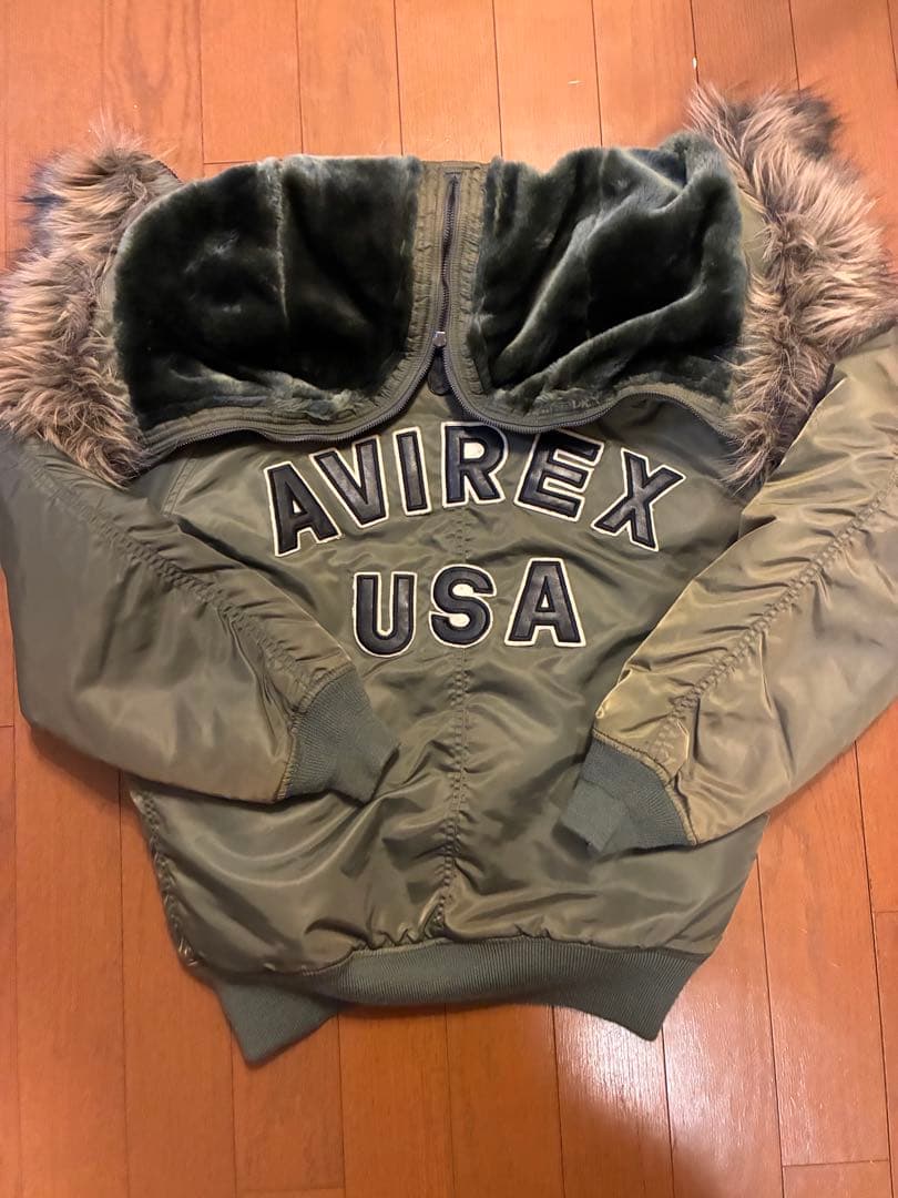 AVIREX バックロゴ N-2B エコファーモデル フライトジャケット L AVIREX バックロゴ N-2B エコファーモデル フライトジャケット L