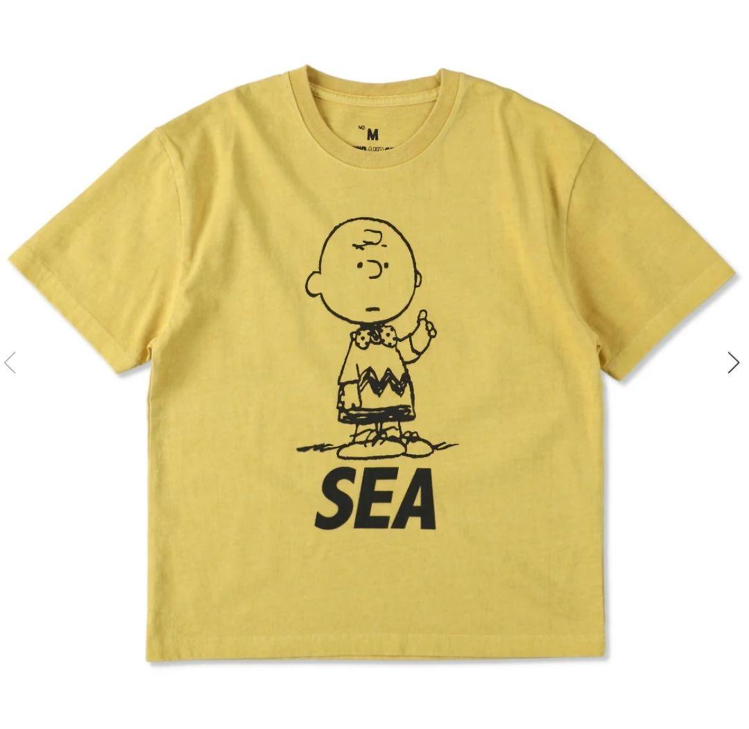 WIND AND SEA チャーリーブラウン Tシャツ M 120 マスタード SMOOTHY × WIND AND SEA