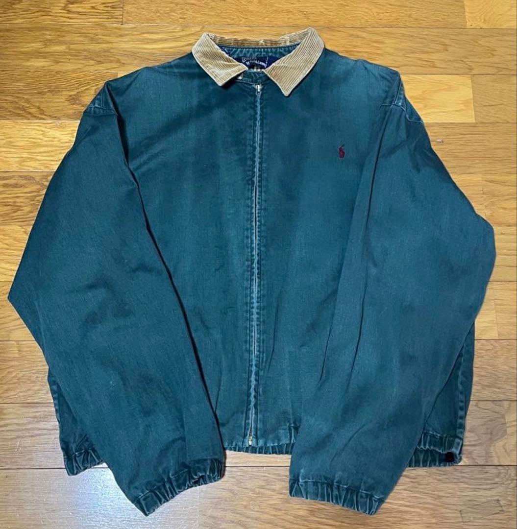 ポロラルフローレン　スイングトップ　コーデュロイ緑 XL ポロラルフローレン スイングトップ コーデュロイ緑 XL