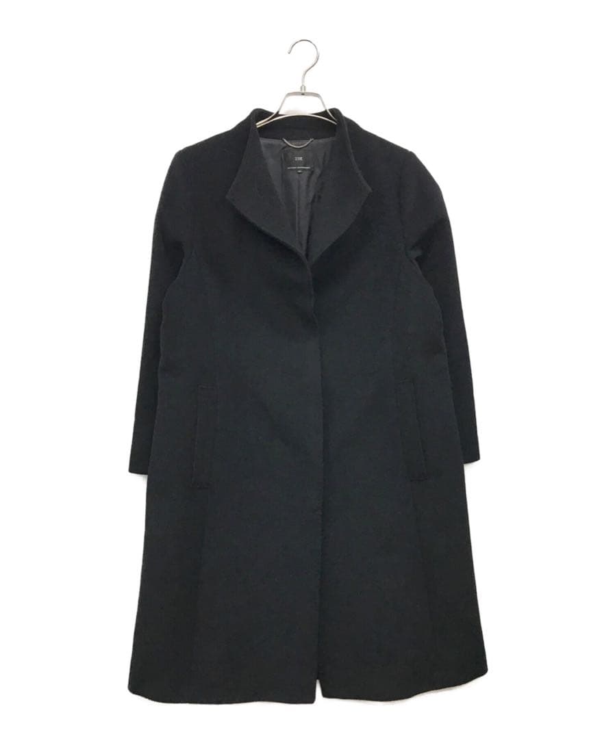 未使用 23区 ウールアンゴラビーバー スタンドカラー コート ブラック