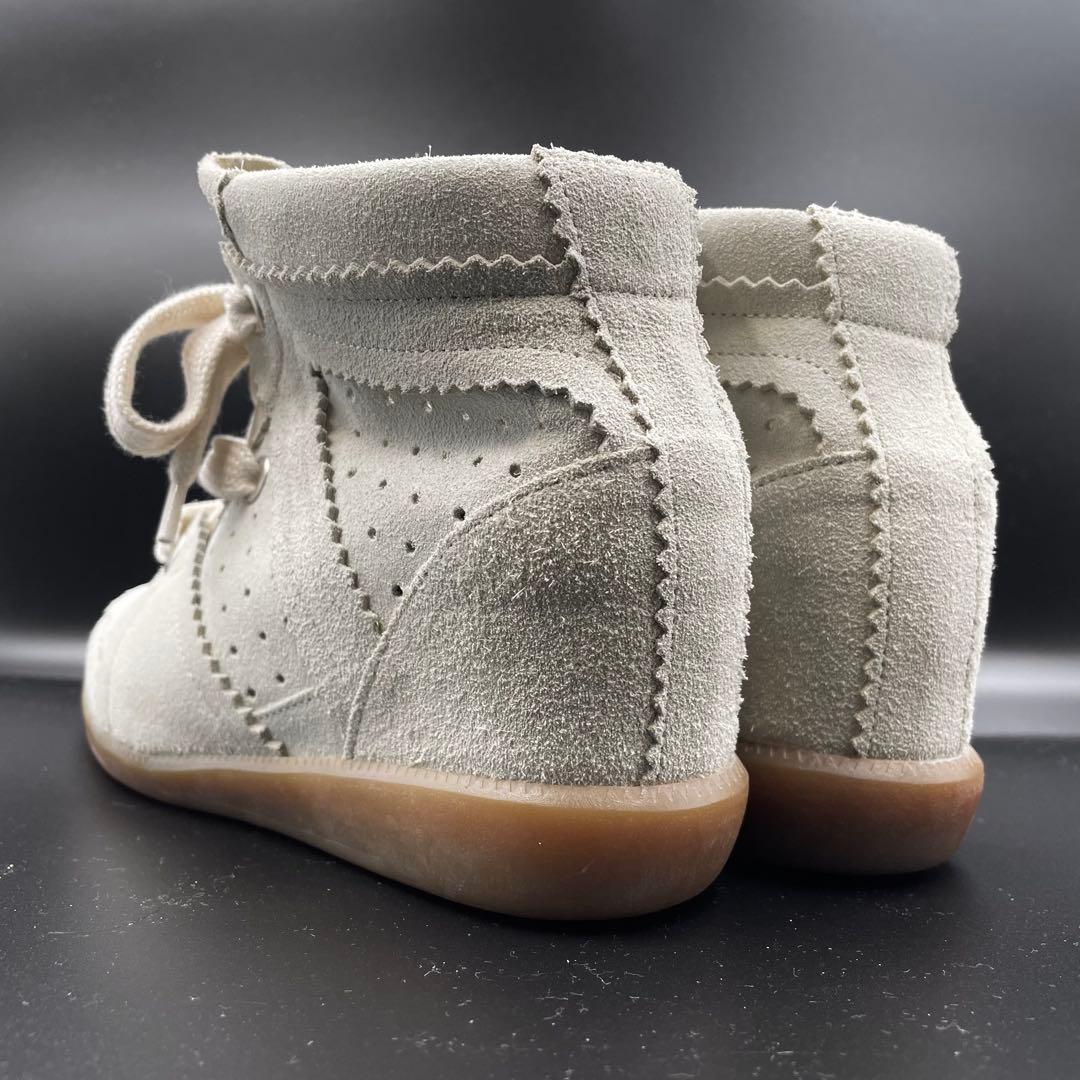 《未使用品》イザベルマラン ハイカット スニーカー スエード レザー 白系 37