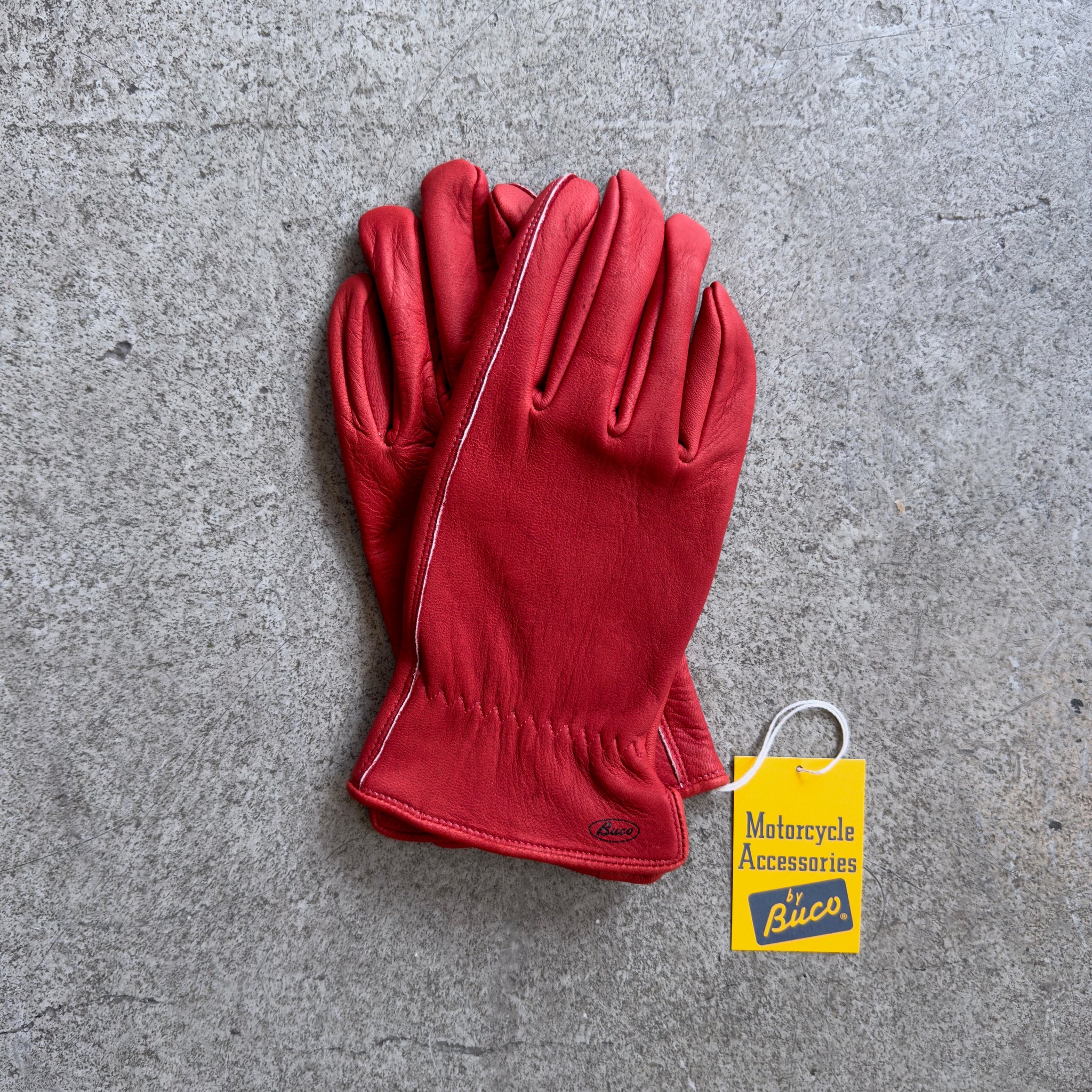 the real mccoy's | buco motorcycle glove - deerskin red – stuf|f